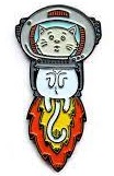 Astronaut Space Cat Enamel Pin