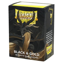 Sleeves: Dragon Shield: Black and Gold (Dual)