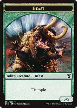 Beast Token with Trample - Green - 5/5