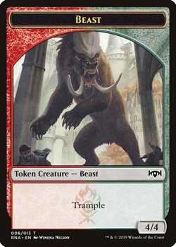 Beast Token with Trample - Multi-Color - 4/4