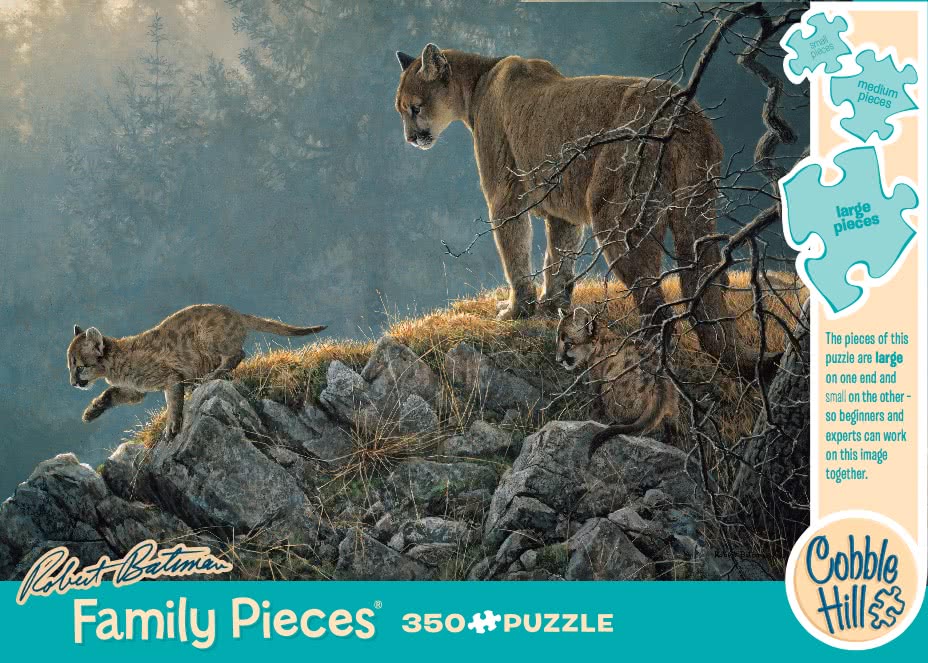 Excursion - Cougar and Kits Puzzle - 350 piece