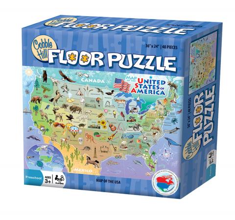 Map of the USA Floor Puzzle - 36 piece