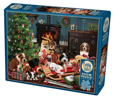 Christmas Puppies Puzzle - 500 piece