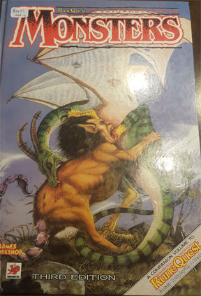 RuneQuest 3rd Ed: Monsters HC - USED