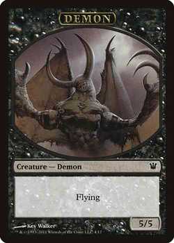 Demon Token with Flying - Black - 5/5