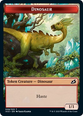 Dinosaur Token with Haste - Red - 1/1