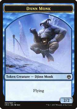 Djinn Monk Token with Flying - Blue - 2/2