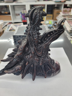 Dragon Head Black Resin Statue