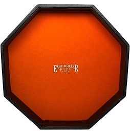 Tabletop Gaming Dice Tray With 11 inch Orange Rolling Surface