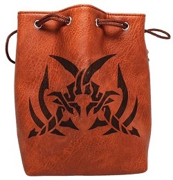 Brown Leather Lite Dice Bag: Assassins Blades