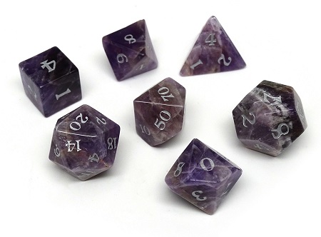 Stone Dice Collection: Amethyst - Signature Font