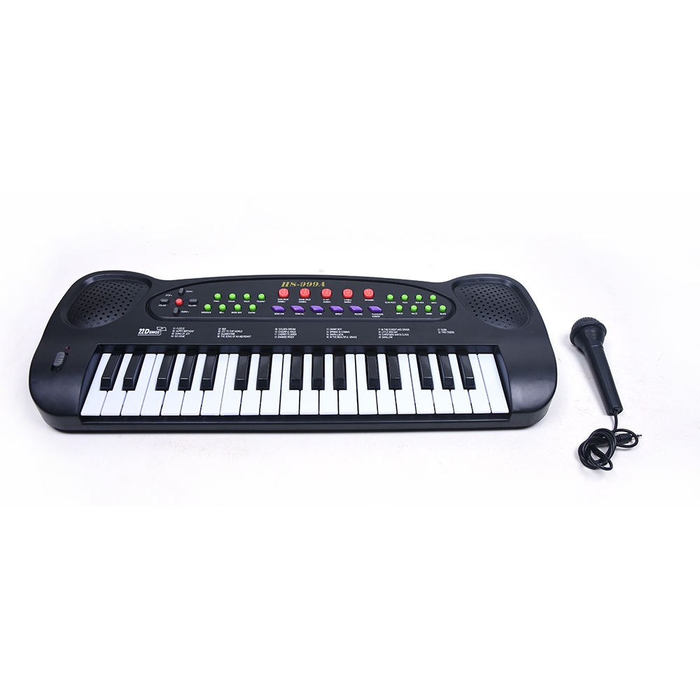 Electronic Piano (keyboard) With Micro Phone And Wall Charger - Black