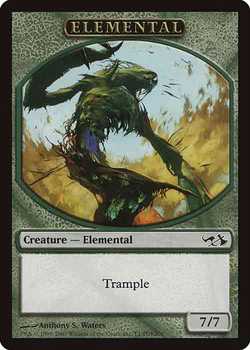 Elemental Token with Trample - Green - 7/7