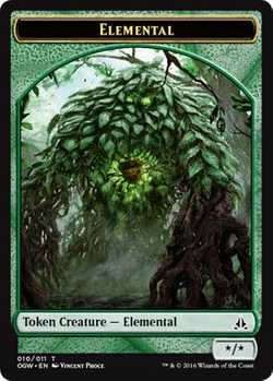 Elemental Token - Green - */*