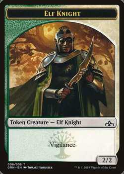 Elf Knight Token with Vigilance - Multi-Color - 2/2