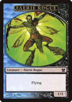 Faerie Rogue Token with Flying - Multi-Color- 1/1