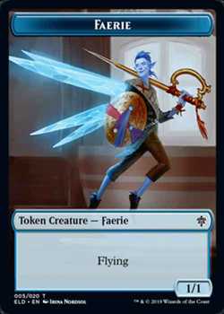 Faerie Token with Flying - Blue - 1/1