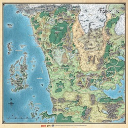 Dungeons and Dragons: Sword Coast Adventurers Guide: Faerun Map