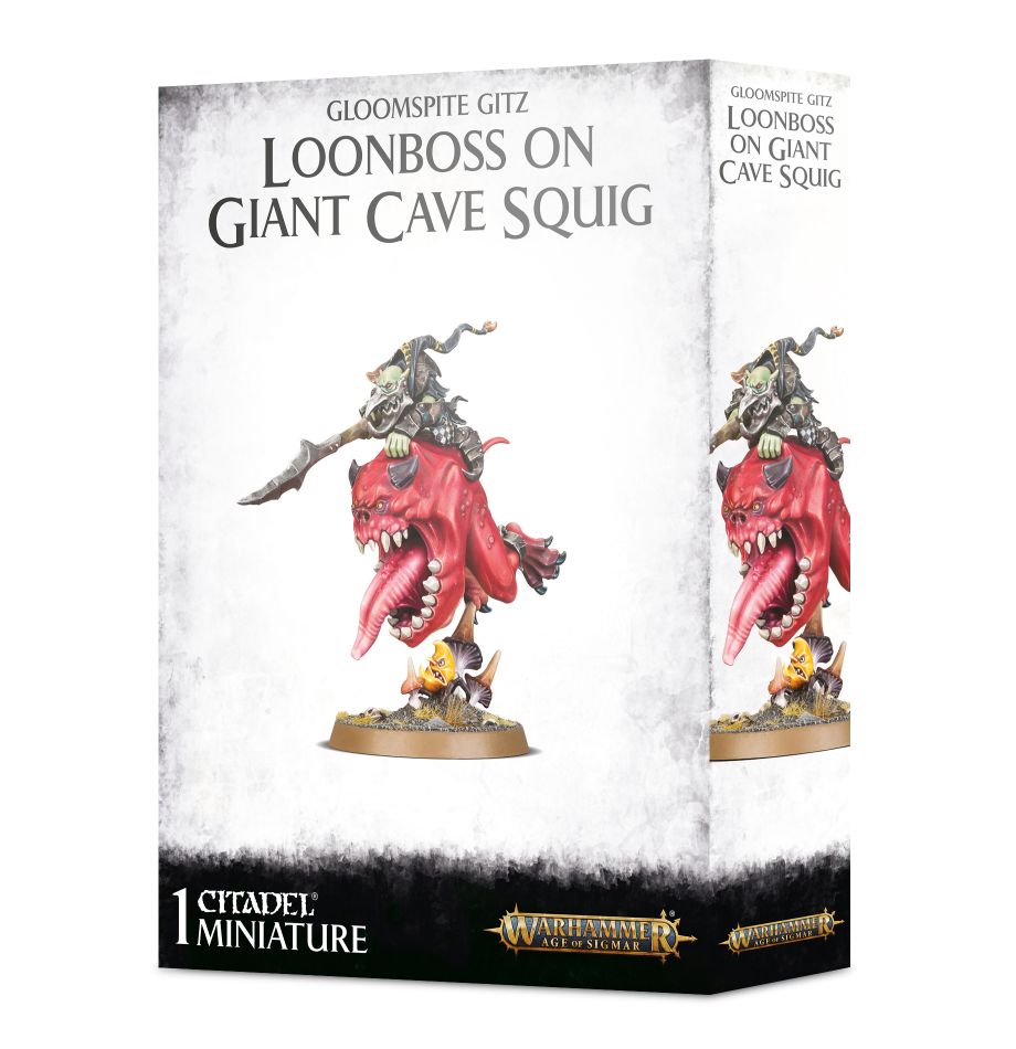 Warhammer: Age of Sigmar: Gloomspite Gitz: Loonboss on Giant Cave Squig