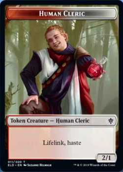 Human Cleric Token with Lifelink and Haste - Multi-Color - 2/1