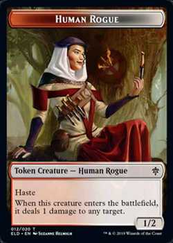 Human Rogue Token with Haste - Multi-Color - 1/2