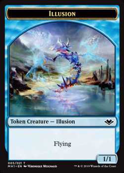 Illusion Token with Flying - Blue - 1/1