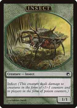 Insect Token with Infect - Green - 1/1