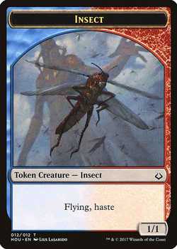 Insect Token with Flying and Haste - Multi-Color - 1/1