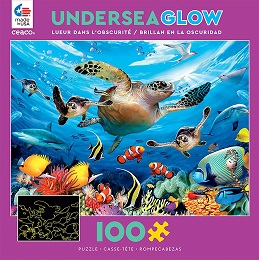 Undersea Glow: Journey of the Sea Turtles Puzzle - 100 Pieces 
