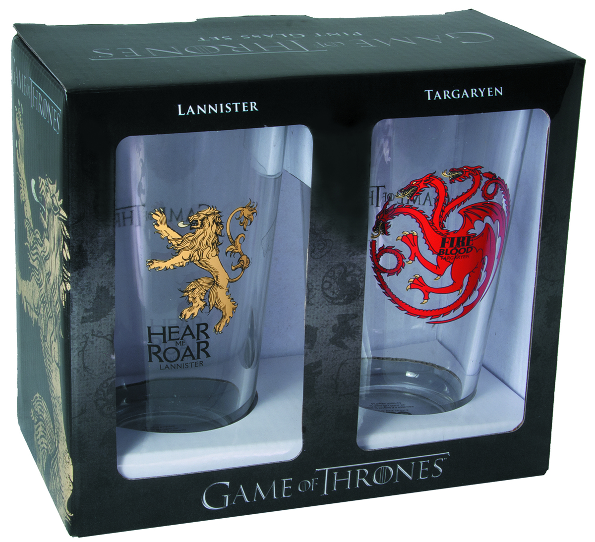 Game of Thrones: Targaryen and Lannister Pint Glasses