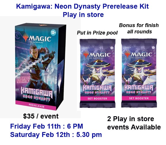 Magic the Gathering: Kamigawa: Neon Dynasty: Prerelease Kit - In Store Event - Feb 12th