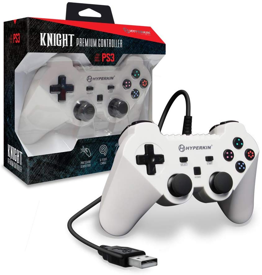 Brave Knight Premium Controller- PS3 - White
