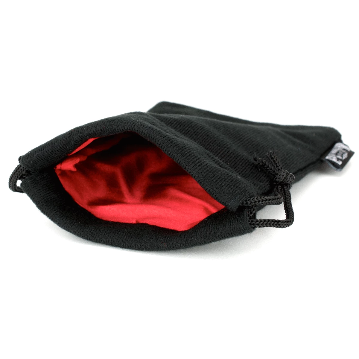 Velvet Black Dice Bag With Satin Red Interior 5x8 