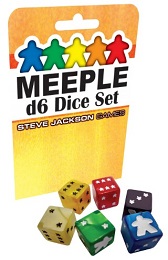 Meeple D6 Dice Set: Yellow 