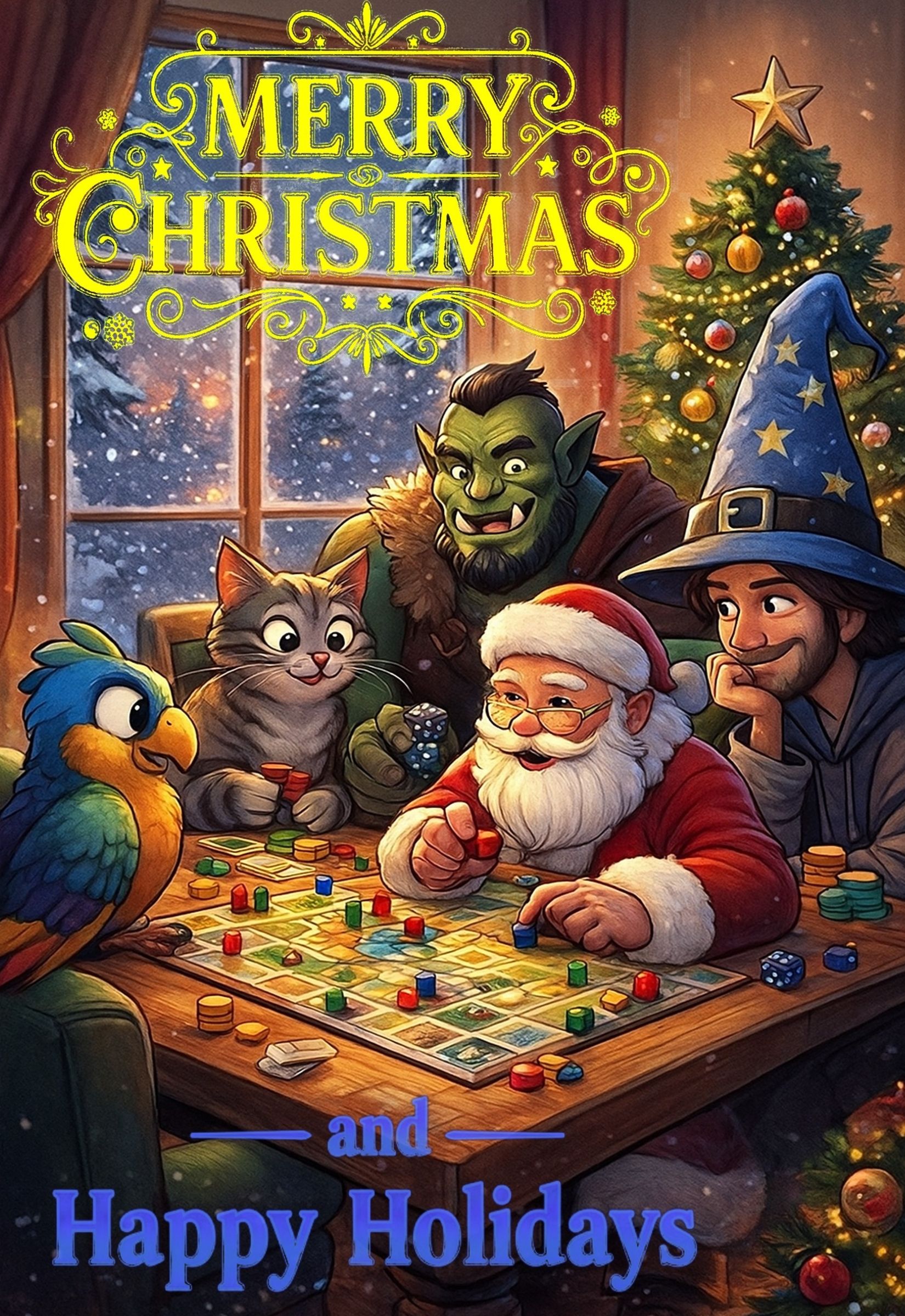 Merry Christmas Santa Plays Board Game