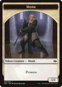Monk Token with Prowess - White - 1/1
