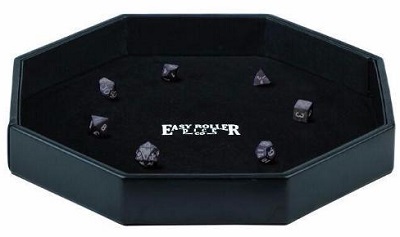 Tabletop Gaming Dice Tray With 11.5" Black Rolling Surface
