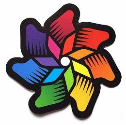 Rainbow Pinwheel Enamel Pin