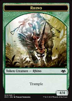Rhino Token with Trample - Green - 4/4