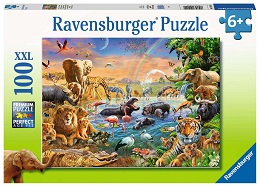 Savannah Jungle Waterhole Puzzle - 100 Pieces 