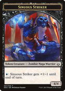 Sinuous Striker Token - Black - 4/4