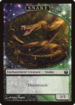 Snake Token with Deathtouch (Enchantment Creature) - Multi-Color - 1/1