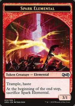 Spark Elemental Token - Red - 3/1