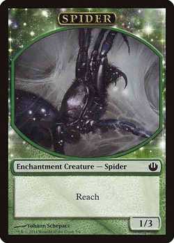 Spider Token with Reach (Enchantment Creature) - Green - 1/3