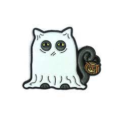 Spooky Halloween Cat Enamel Pin