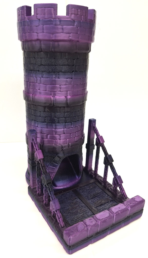 Stage Top Stronghold Dice Tower (black - Purple)