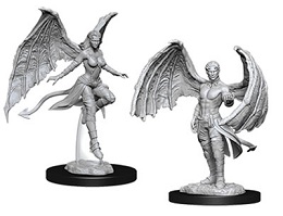 Dungeons and Dragons: Nolzur's Marvelous Unpainted Miniatures: Succubus and Incubus 