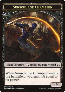Sunscourge Champion Token - Black - 4/4