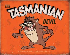 Tasmanian Devil Tin Sign 2180