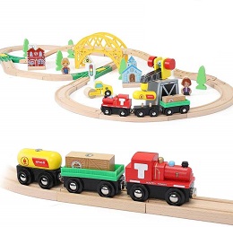 Wooden Track and Train Pack